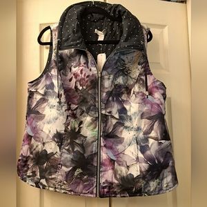 Christopher Banks Reversible Floral Dot Vest